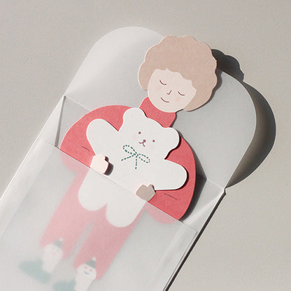 S-500 | CIRCUS BOY BAND BEAR HUG 心意卡 (RED/SKY BLUE)