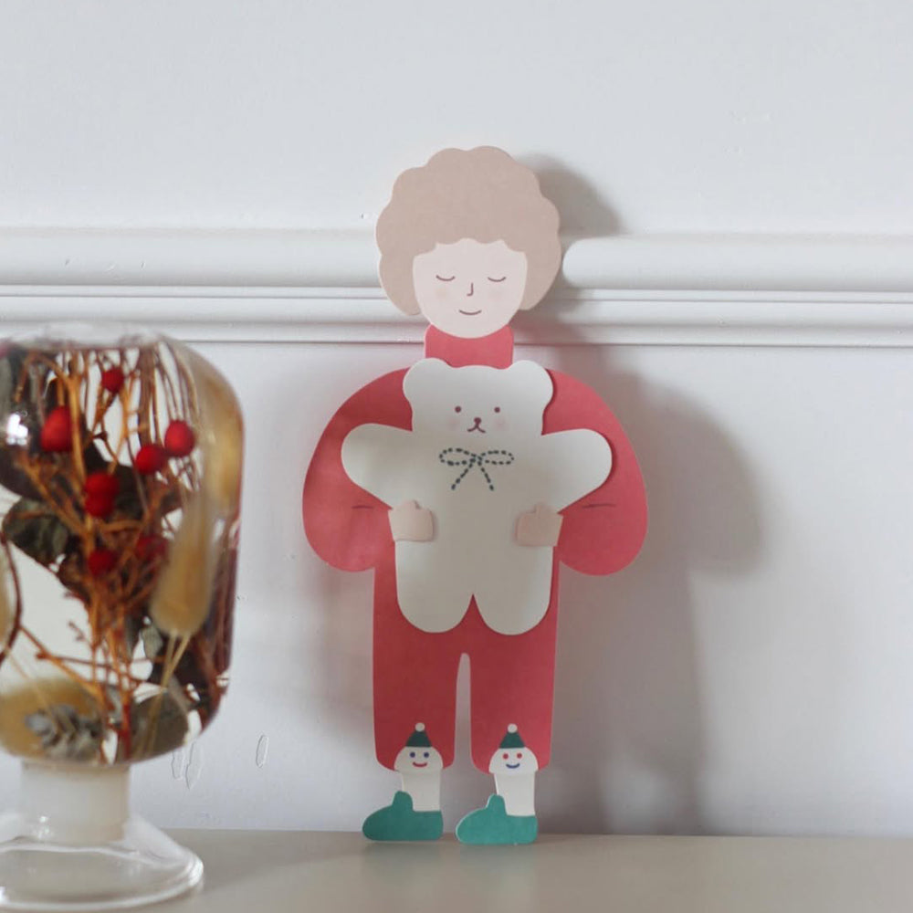 S-500 | CIRCUS BOY BAND BEAR HUG 心意卡 (RED/SKY BLUE)