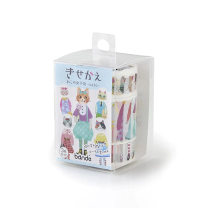 S-508 | BANDE 紙膠帶貼紙 換裝貓咪女子會