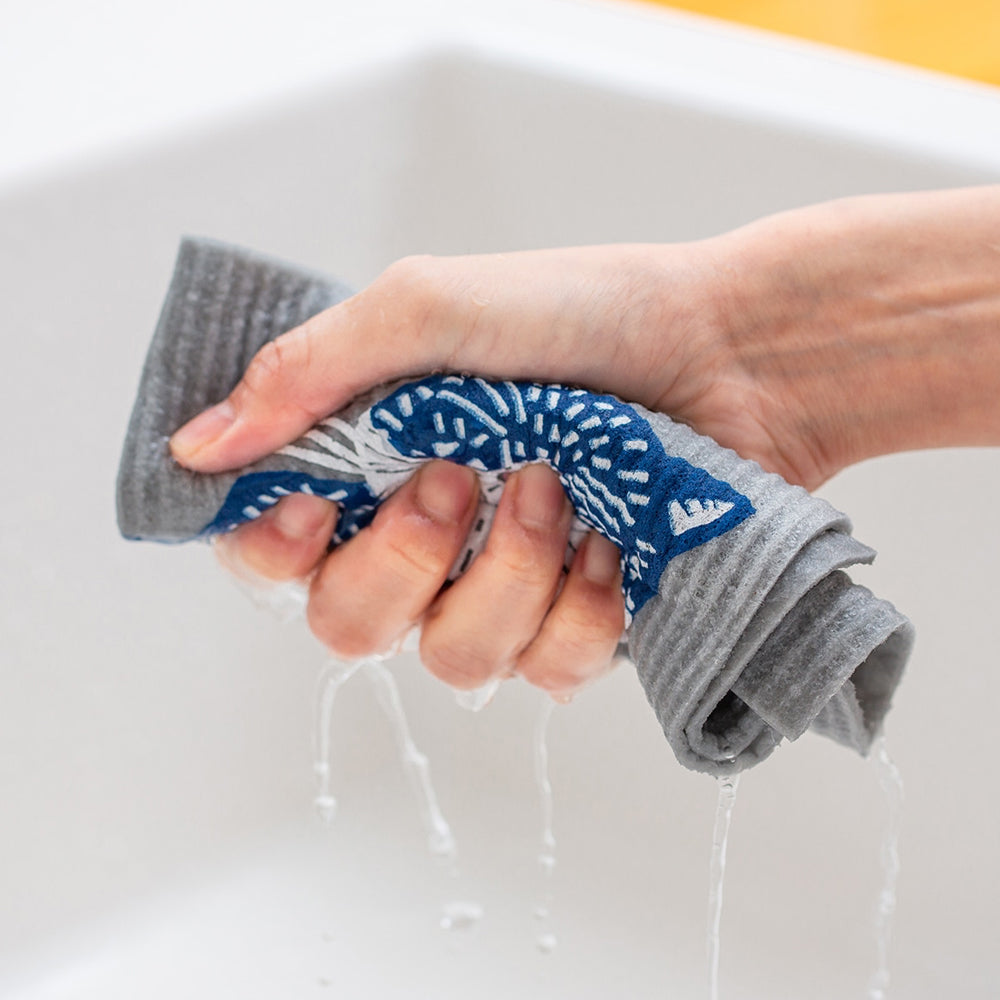 S-471 | ecomfortHOUSE x kata kata 吸水速乾海綿抹布 (貓咪)