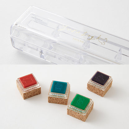 T-646 | MIDORI Yuru Log 手帳用 4色浸透印 (咖啡店)