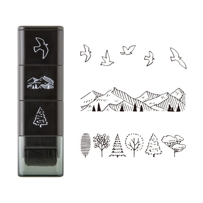 T-656 | MIDORI Paintable Stamp Roller 浸透印 (山景)