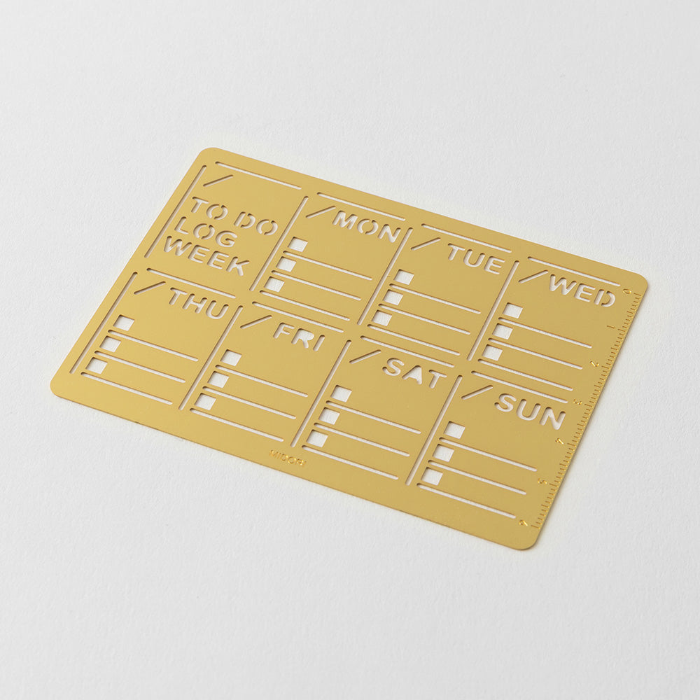 T-682 | MIDORI Diary Template 手帳用模板尺 (週計劃)