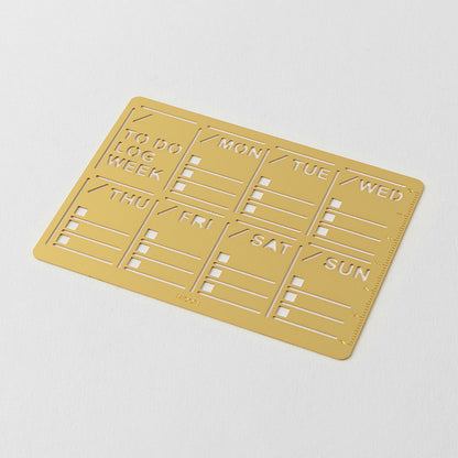 T-682 | MIDORI Diary Template 手帳用模板尺 (週計劃)