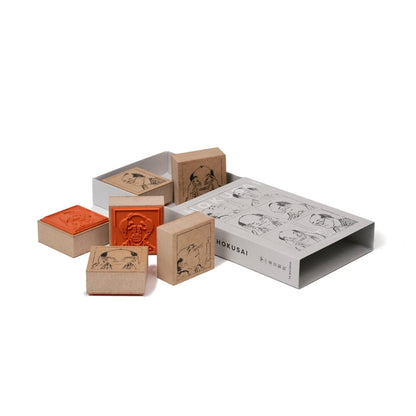 T-744 | 東京製版 Rubber Stamp Collection 橡皮印章組 (葛飾北齋．百面相)