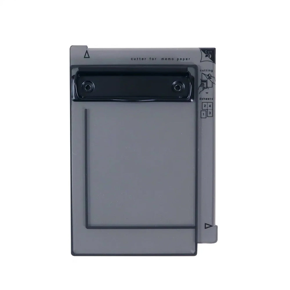 T-755 | KUTSUWA 4 BUN CUTS 四等分裁紙器 (透明黑)