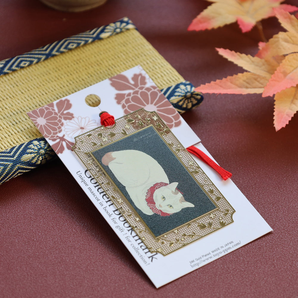 T-758 | etdgistorage 浮世繪金屬書籤 (白貓)