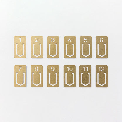 T-787 | TRAVELER'S COMPANY BRASS PRODUCTS 黃銅數字索引夾