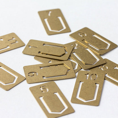 T-787 | TRAVELER'S COMPANY BRASS PRODUCTS 黃銅數字索引夾