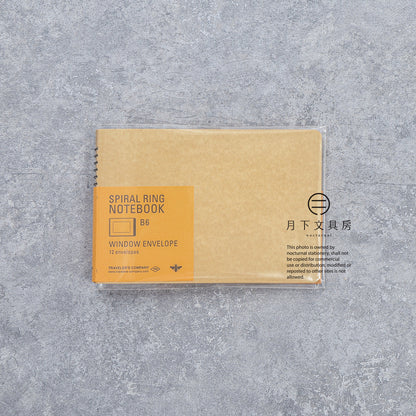 B-280 | TRAVELER'S COMPANY SPIRAL RING NOTEBOOK B6 窗口信封收納本