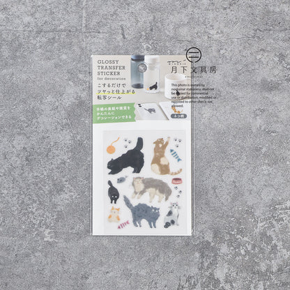 S-357 | MIDORI Glossy Transfer Sticker 移印貼紙 (貓咪)