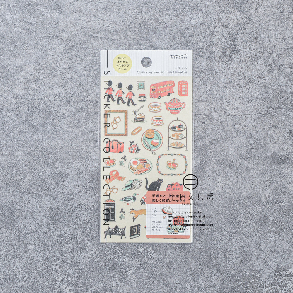 S-402 | MIDORI Sticker Collection 手帳專用貼紙 小故事系列 (英國)