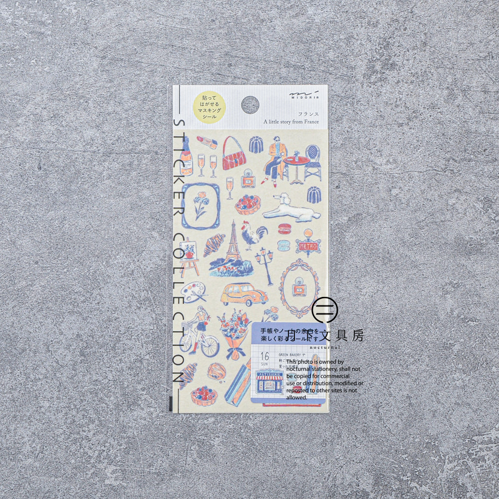 S-403 | MIDORI Sticker Collection 手帳專用貼紙 小故事系列 (法國)