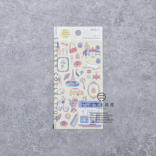 S-403 | MIDORI Sticker Collection 手帳專用貼紙 小故事系列 (法國)