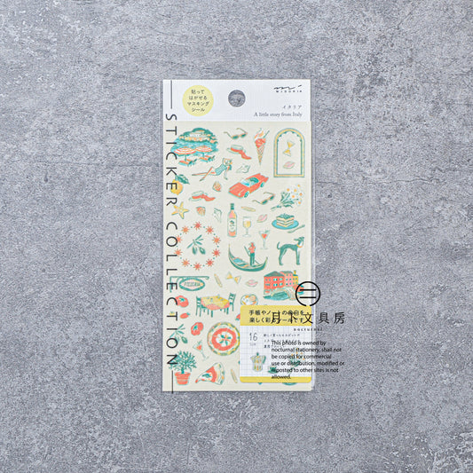 S-404 | MIDORI Sticker Collection 手帳專用貼紙 小故事系列 (意大利)