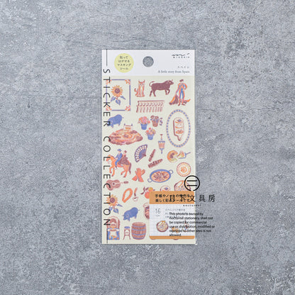 S-405 | MIDORI Sticker Collection 手帳專用貼紙 小故事系列 (西班牙)