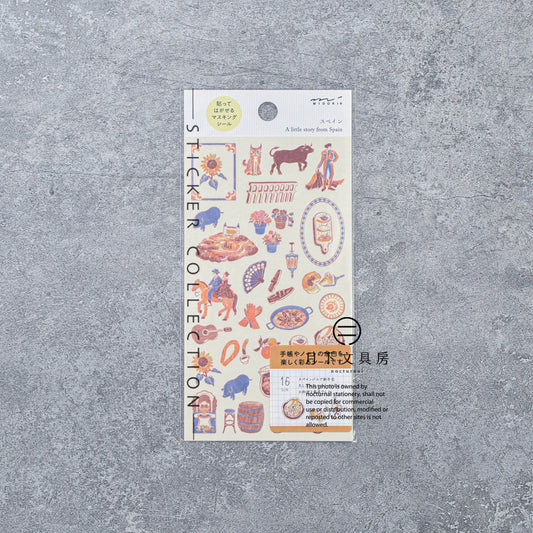 S-405 | MIDORI Sticker Collection 手帳專用貼紙 小故事系列 (西班牙)