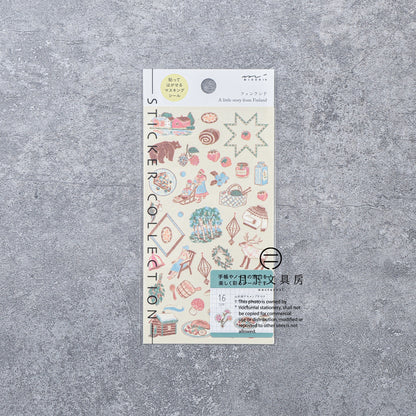 S-406 | MIDORI Sticker Collection 手帳專用貼紙 小故事系列 (芬蘭)
