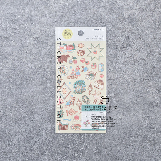 S-406 | MIDORI Sticker Collection 手帳專用貼紙 小故事系列 (芬蘭)