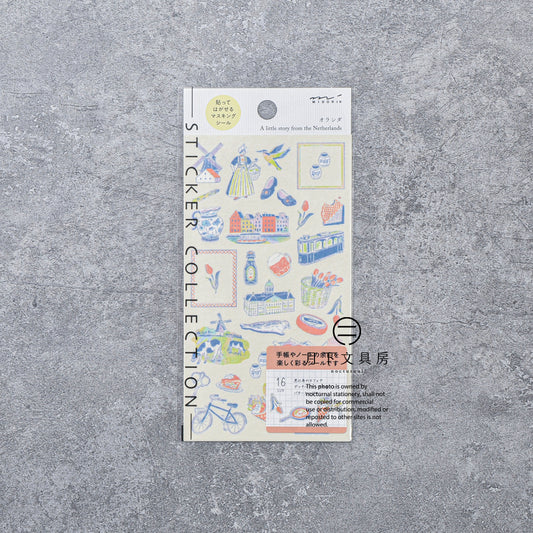 S-407 | MIDORI Sticker Collection 手帳專用貼紙 小故事系列 (荷蘭)