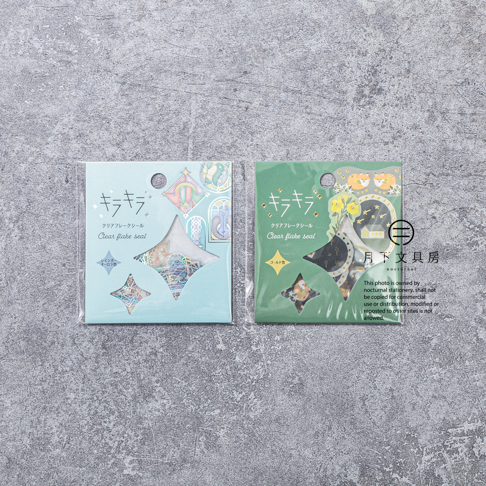 S-444 | WORLD CRAFT Clear flake seal 閃亮薄片貼紙組
