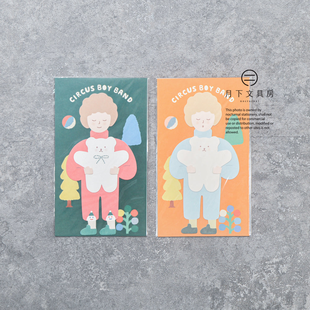 S-500 | CIRCUS BOY BAND BEAR HUG 心意卡 (RED/SKY BLUE)