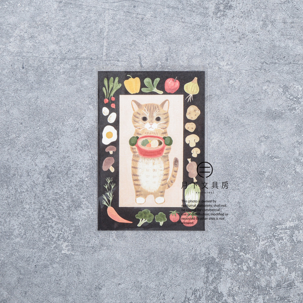 S-526 | 4legs 繪本中的貓 明信片 (曼基康貓)