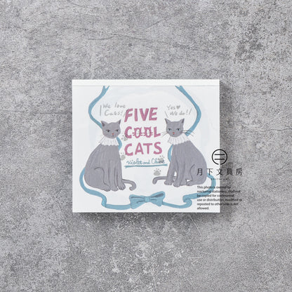 T-638 | 表現社 x Violet & Claire 特厚便條本 (FIVE COOL CATS)
