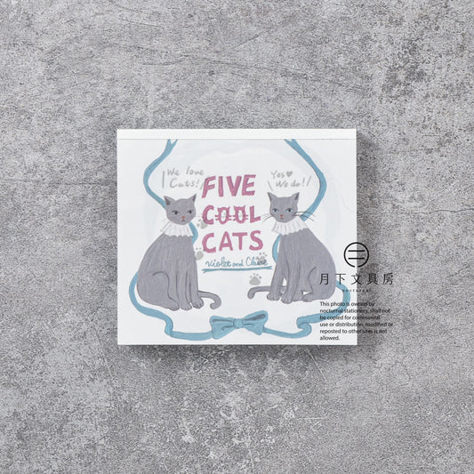 T-638 | 表現社 x Violet & Claire 特厚便條本 (FIVE COOL CATS)