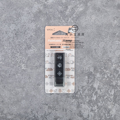 T-653 | MIDORI Paintable Stamp Roller 浸透印 (貓咪與風景)