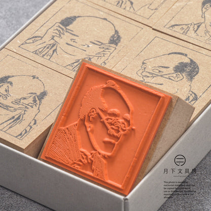 T-744 | 東京製版 Rubber Stamp Collection 橡皮印章組 (葛飾北齋．百面相)