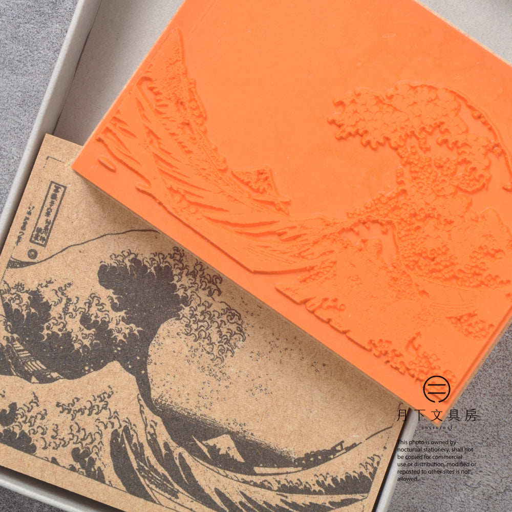 T-746 | 東京製版 Rubber Stamp Collection 橡皮印章組 (葛飾北齋．富嶽三十六景 神奈川沖浪裏)