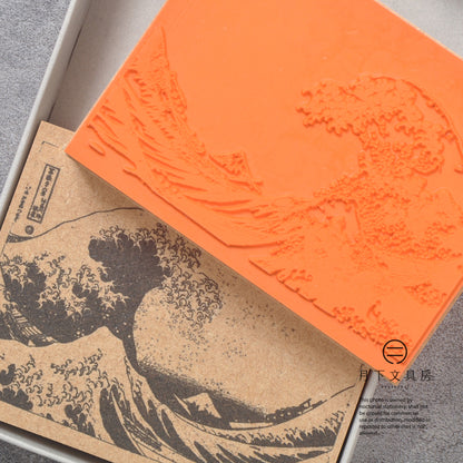 T-746 | 東京製版 Rubber Stamp Collection 橡皮印章組 (葛飾北齋．富嶽三十六景 神奈川沖浪裏)