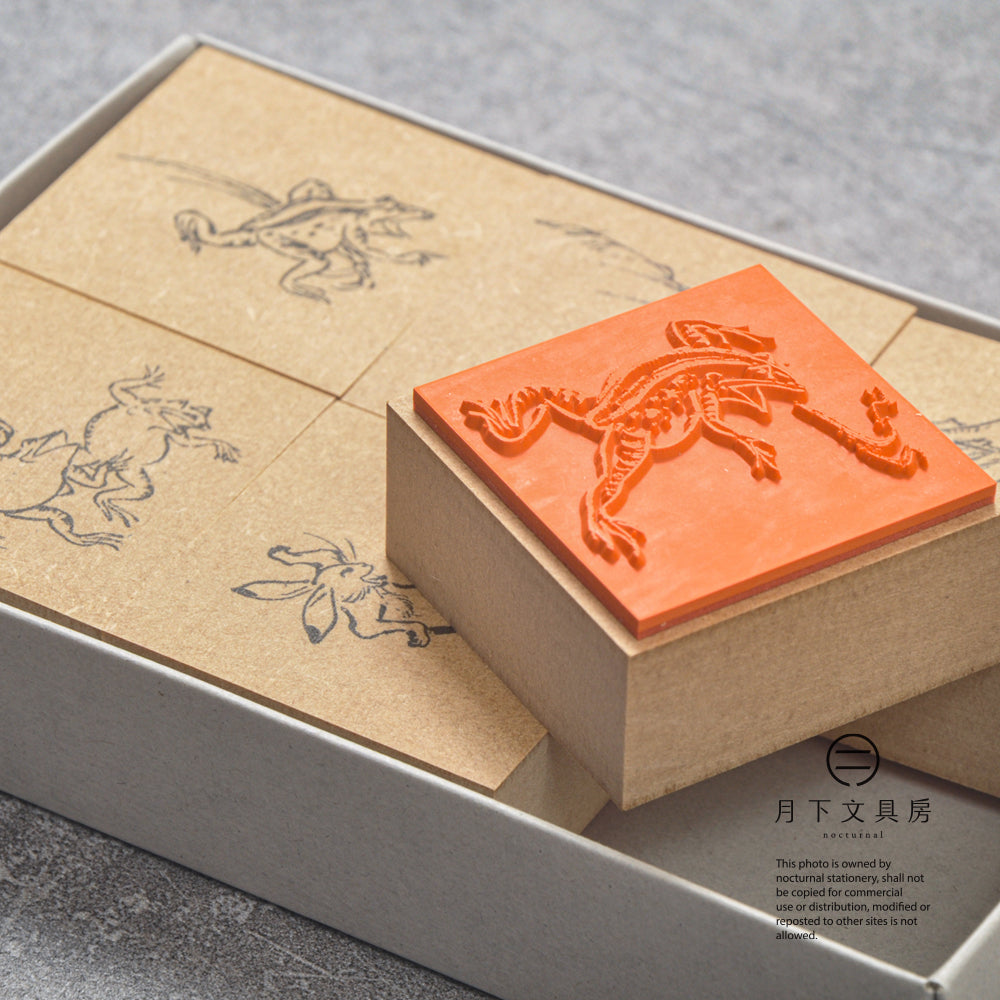 T-747 | 東京製版 Rubber Stamp Collection 橡皮印章組 (鳥獣人物戲畫)