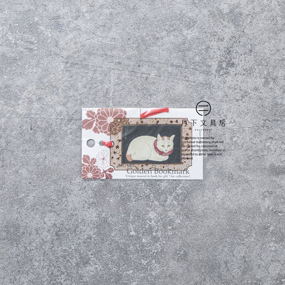 T-758 | etdgistorage 浮世繪金屬書籤 (白貓)