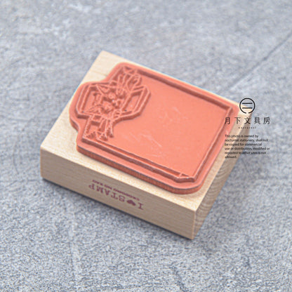 T-857 | KODOMO NO KAO I LOVE STAMP 印章系列 (紙袋貓)